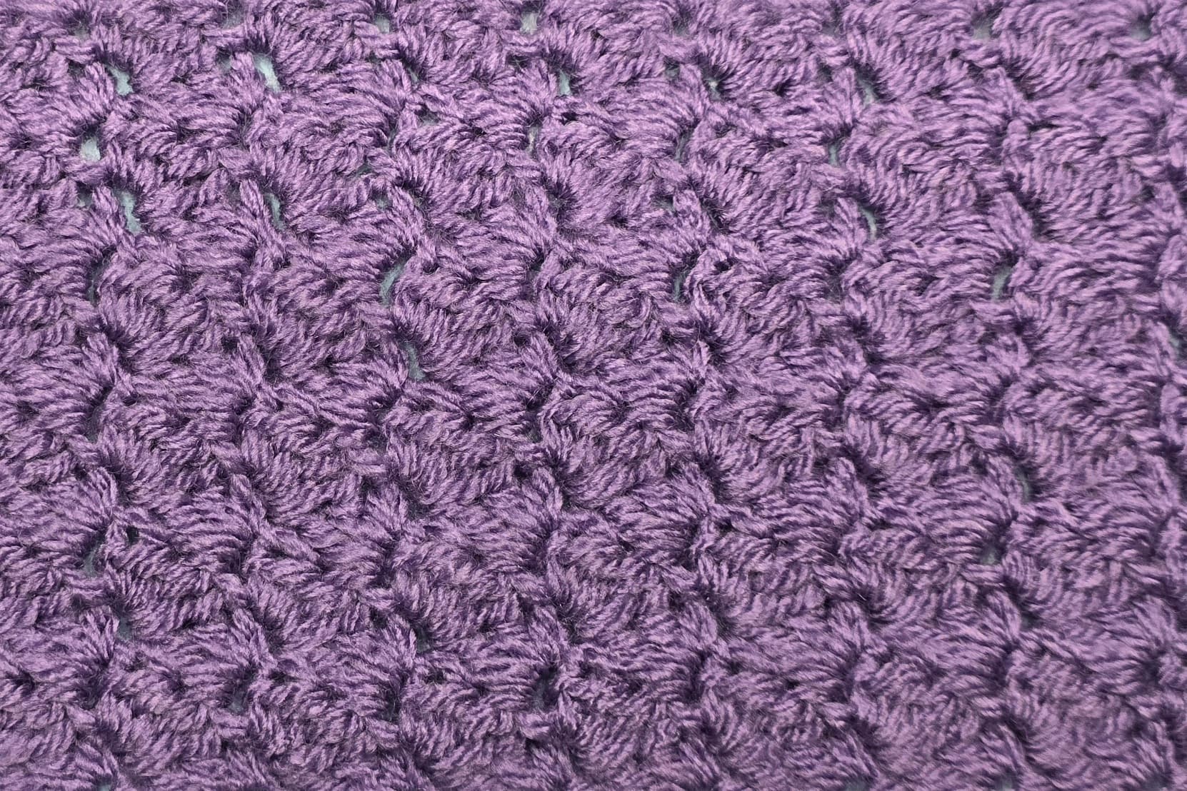 A closer look of sedge stitch in purple