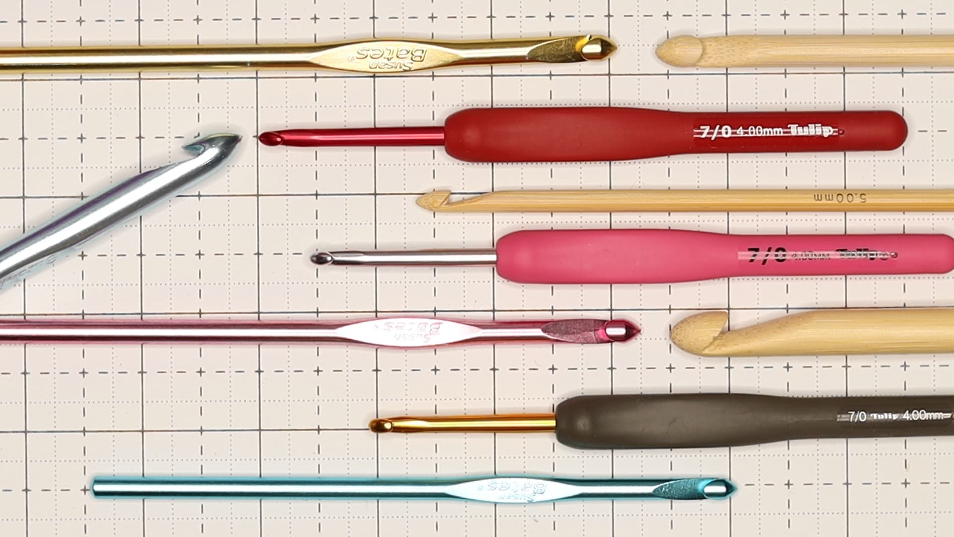 Beth's crochet hooks that will grow old with her