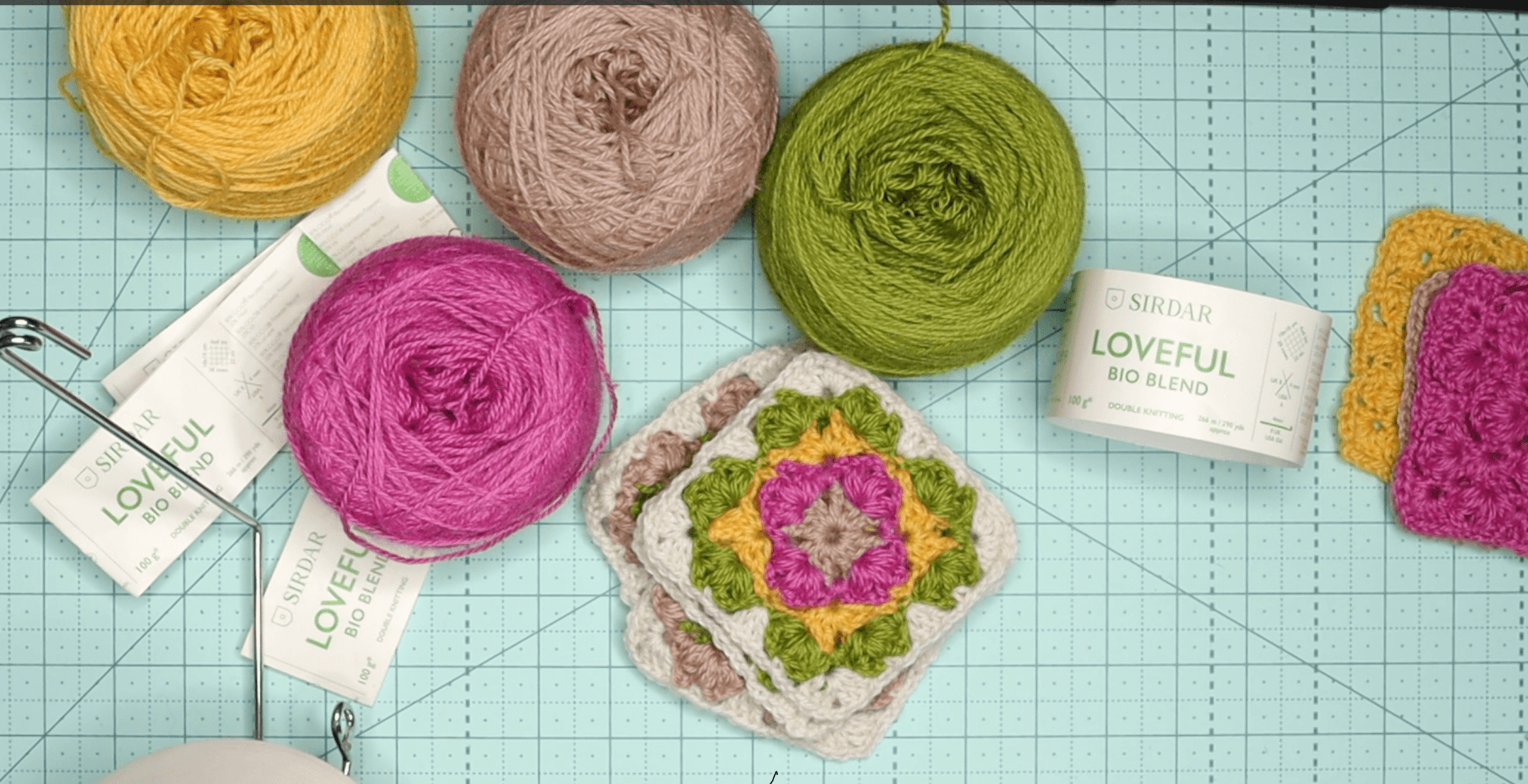 Rewinded Sirdar Loveful Bio Blend yarns