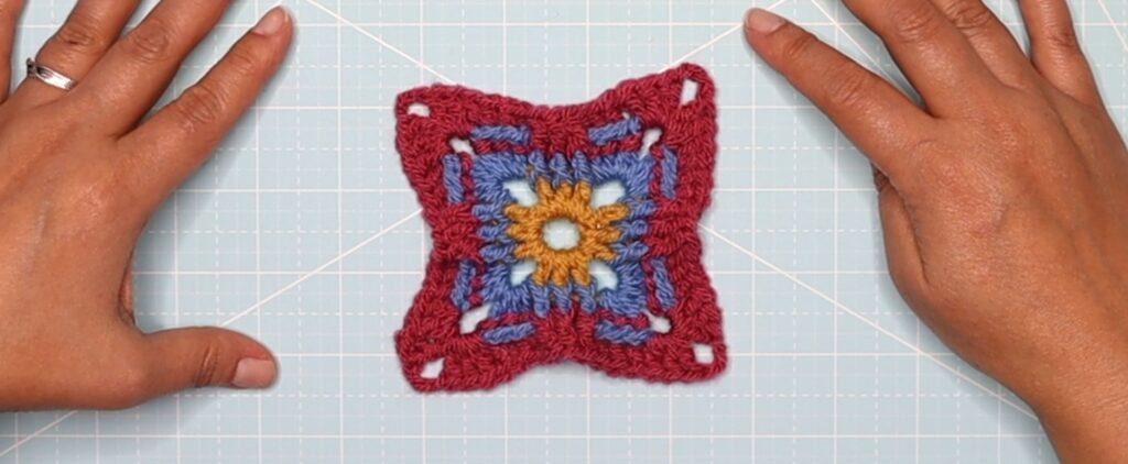 Russian granny square round 3