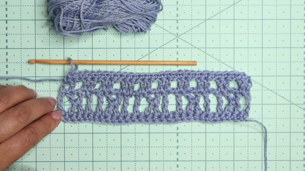 Osiris lace stitch row 4